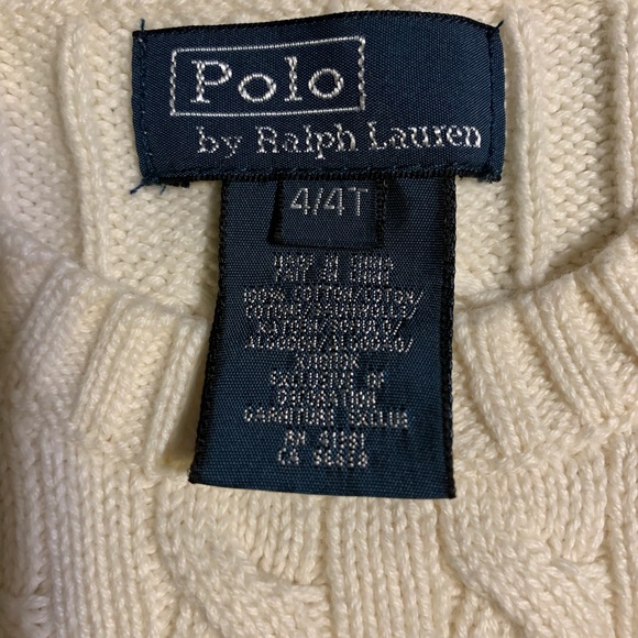 Polo Ralph Lauren cream cable knit sweater. - Picture 3 of 3